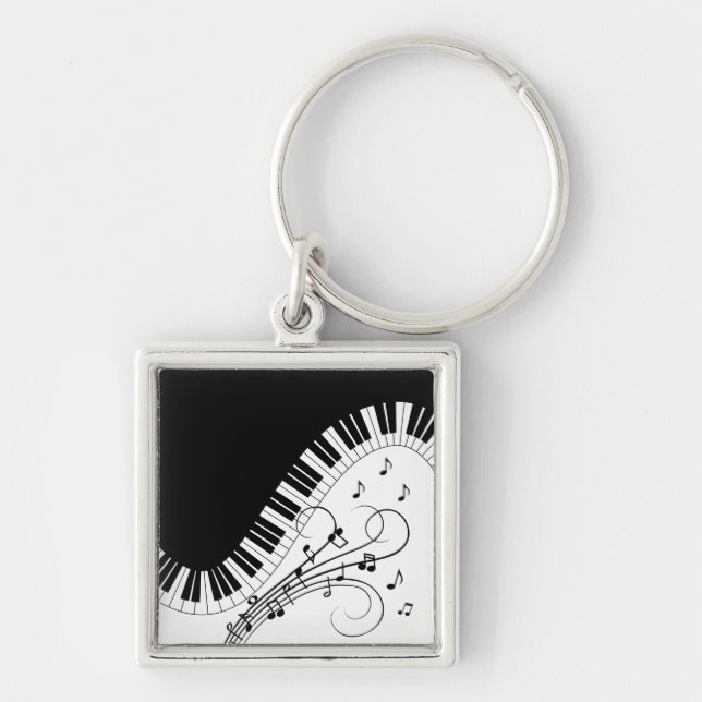 Chaveiro Design de Música do Teclado Piano (Frente)