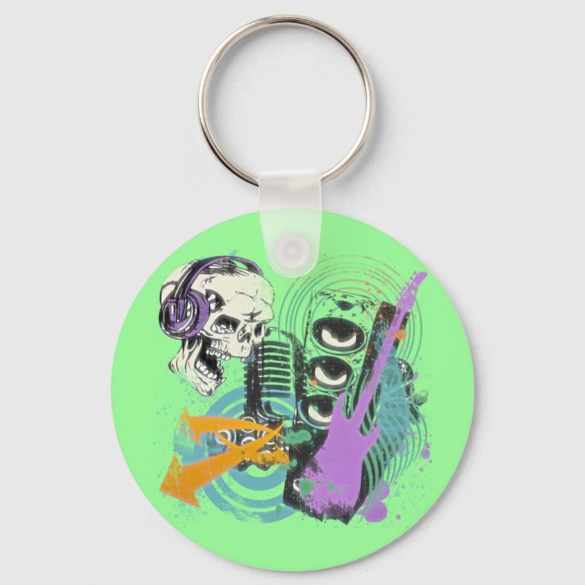 CHAVEIRO DESIGN DE MÚSICA RETRO (Frente)