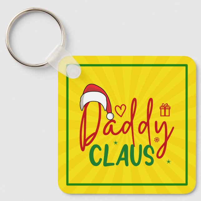 Chaveiro Design de Natal do pai Claus-60094 (Frente)
