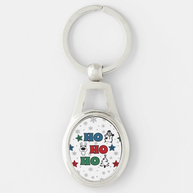 Chaveiro Design de Natal Ho-Ho (Frente)