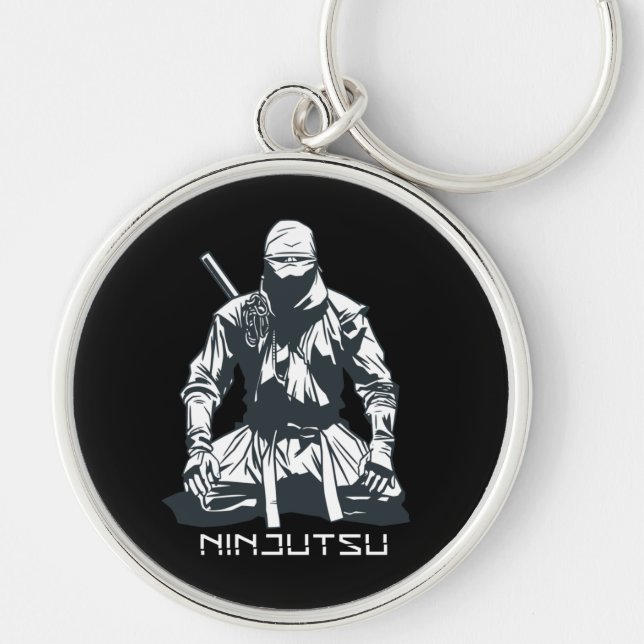 Chaveiro Design de Ninja Japonês Assassino Ninjutsu (Frente)