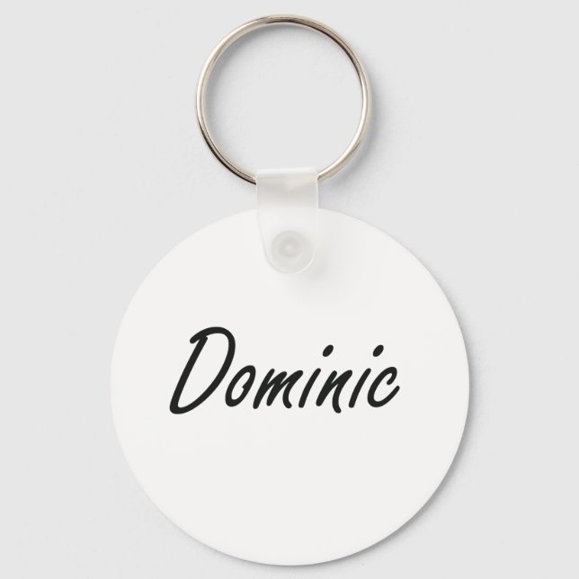 Chaveiro Design de Nome Artístico Dominic (Frente)