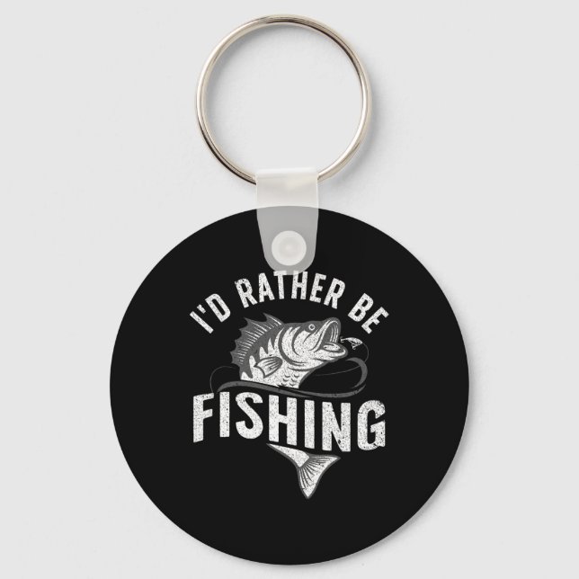 Chaveiro Design de Novidade de Pesca Engraçado para Homens  (Frente)