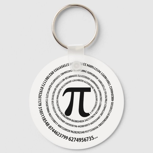 Chaveiro Design de número de pi (Frente)