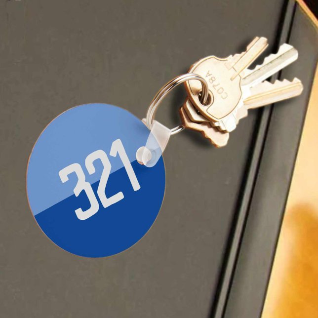 Chaveiro Design de Número Negrito. Toque de chave (Criador carregado)