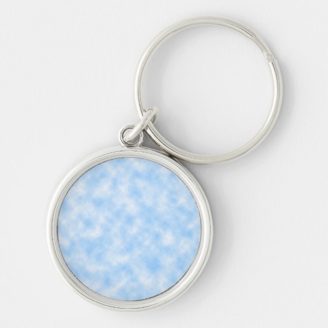 Chaveiro Design de Nuvens Azuis e Brancas criadas (Frente)