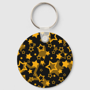 Chaveiro Design de Padrão de Leitura de Estrelas de ouro
