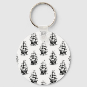 Chaveiro Design de Padrão de Navegação por Vintage minimali