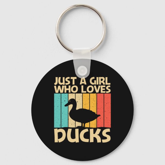 Chaveiro Design De Pato Engraçado Para Meninas Crianças Do  (Frente)