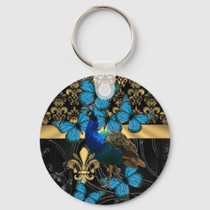 Chaveiro design de pavão feminino bonito