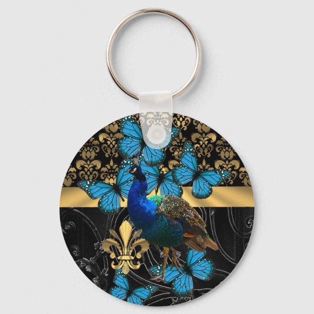 Chaveiro design de pavão feminino bonito (Frente)