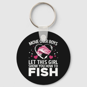 Chaveiro Design de pesca engraçado para meninas mulheres pe