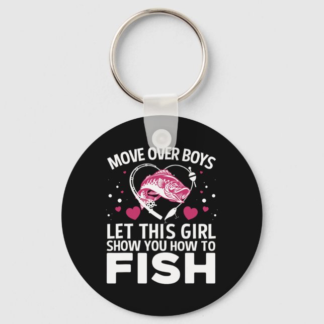 Chaveiro Design de pesca engraçado para meninas mulheres pe (Frente)