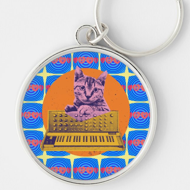 Chaveiro Design de Produtor de Música de Sintetizador de Ga (Frente)