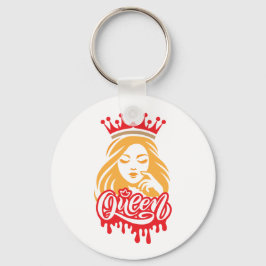Chaveiro Design de Rainha – Tipografia Elegante da Coroa Re
