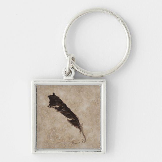 Chaveiro Design de Raven's Feather Bird-lover (Frente)