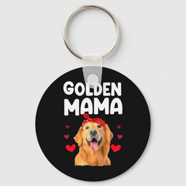 Chaveiro Design De Retriever De ouro Para Mamãe Mulheres Ou (Frente)