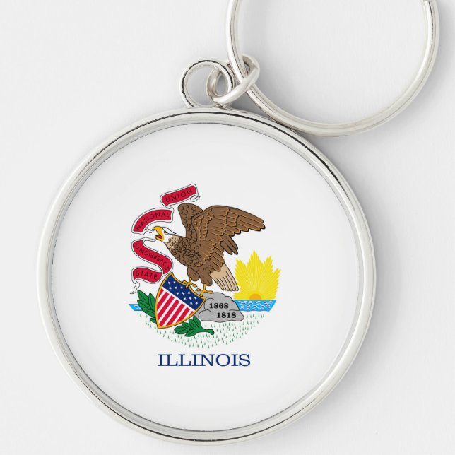 Chaveiro Design de Sinalizador do Estado de Illinois (Frente)