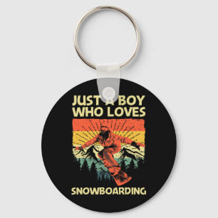 Chaveiro Design De Snowboard legal Para Meninos Snowboard S