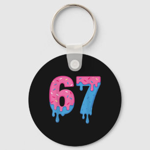 Chaveiro Design de sprinkles seis sete divertido Donut 67 M