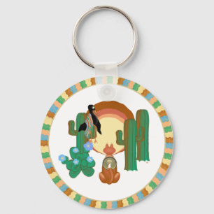 Chaveiro Design de Sudoeste de Fox e Crow