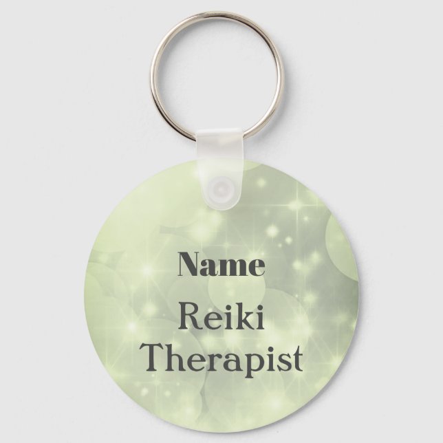 Chaveiro Design de Terapista Personalizado de Reiki (Frente)