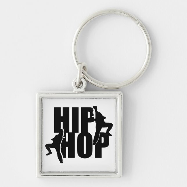 Chaveiro Design de texto das Raparigas de Dança Hi (Frente)