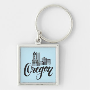 Chaveiro Design de Tipografia do Oregon