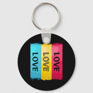 Chaveiro Design de três vezes com amor