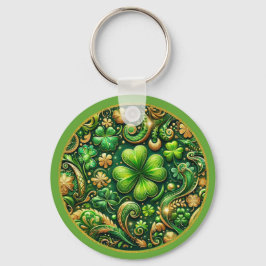 Chaveiro Design de Trevo do Dia de São Patrício