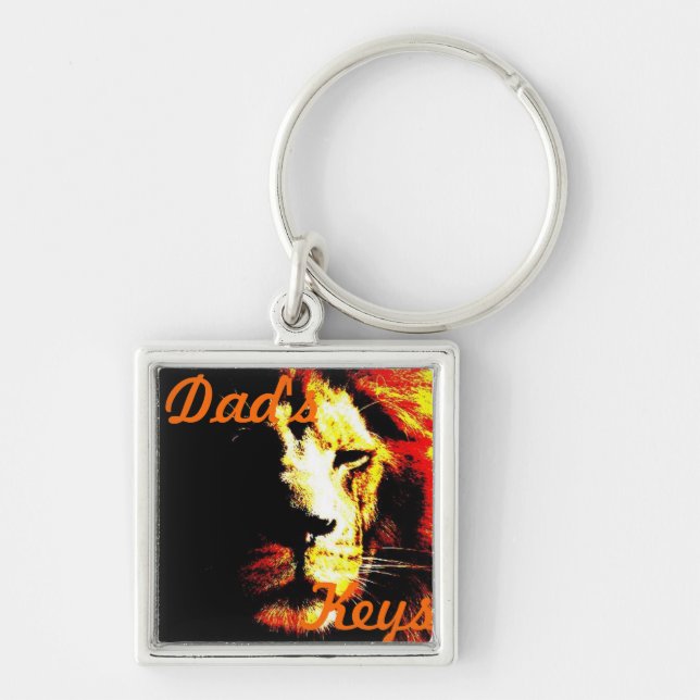 Chaveiro Design de vida selvagem original de um grande gato (Frente)