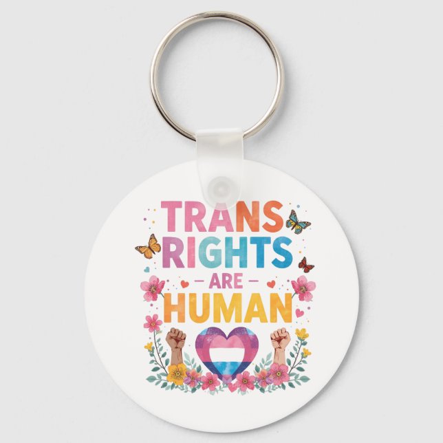 Chaveiro Design Direitos Trans São Direitos Humanos | LGBTQ (Frente)