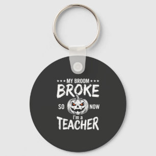 Chaveiro Design Divertido de Professora de Halloween com Va