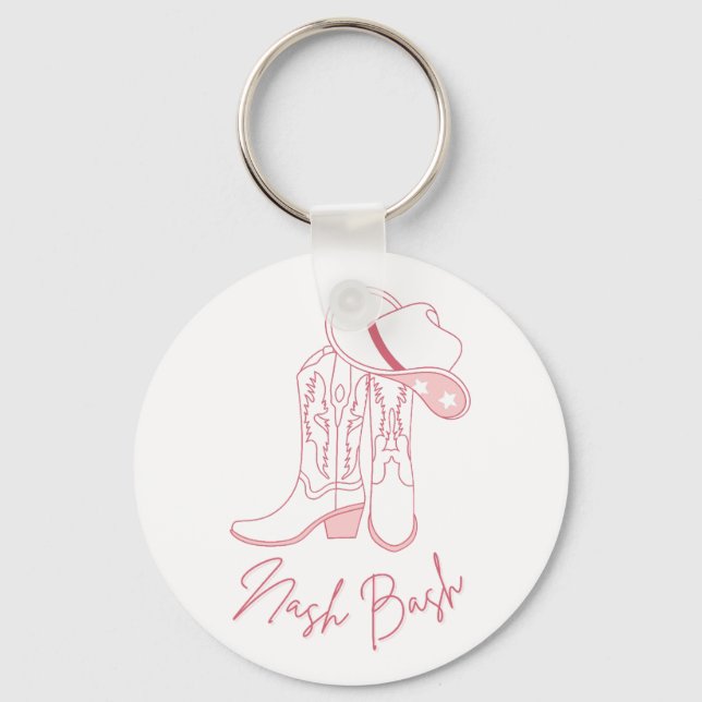 Chaveiro Design do Bachelorette de Nash Bach | Botas de Cow (Frente)