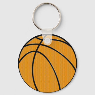 Chaveiro Design do basquetebol em alaranjado e preto