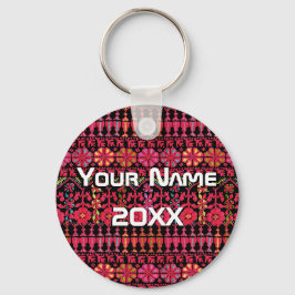 Chaveiro Design do bordado palestino Tatreez impresso