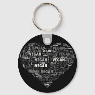 Chaveiro Design do coração do amor do Vegan