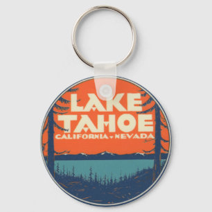Chaveiro Design do decalque das viagens vintage de Lake