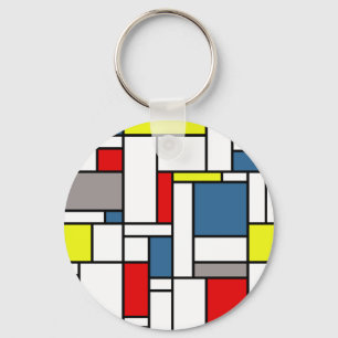 Chaveiro Design do estilo de Mondrian