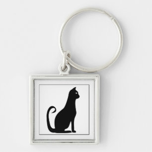 Chaveiro Design do gato preto