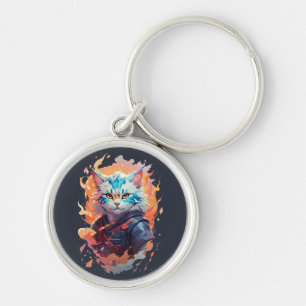 Chaveiro Design do Guerreiro Gato Ninja