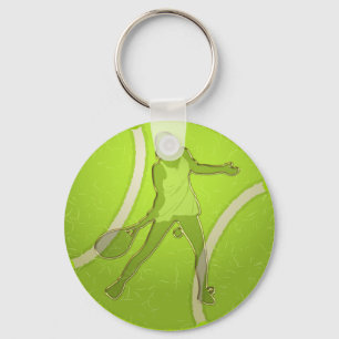 CHAVEIRO DESIGN DO JOGADOR DE TÉNIS DA MULHER