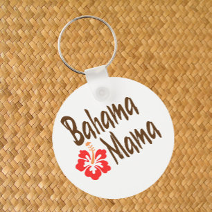 Chaveiro Design do Mama de Bahama com flor de Hibisucus