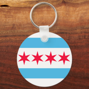Chaveiro Design do Orgulho da Cidade Retroativa de Chicago 