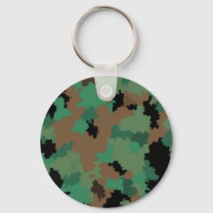 Chaveiro Design do Padrão de Camuflagem Selvagem do Exércit
