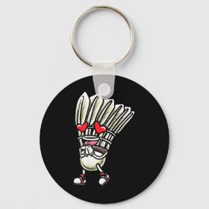 Chaveiro Design engraçado de jogador de peteca de badminton
