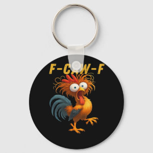 Chaveiro Design Engraçado Essencial de Frango F-Caw-F