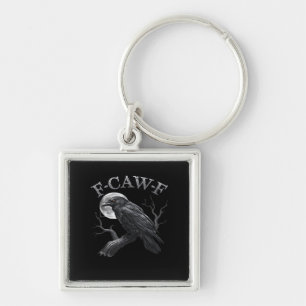 Chaveiro Design F-Caw-F Clássico Gótico da Lua Pássaro Resf