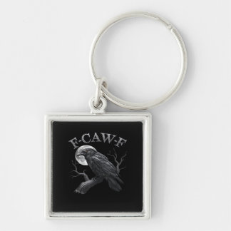 Chaveiro Design F-Caw-F Clássico Gótico da Lua Pássaro Resf