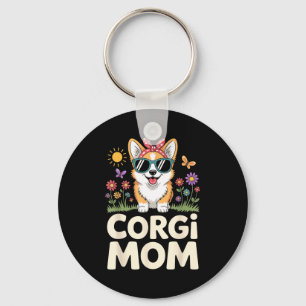 Chaveiro Design Fofo de Corgi Para Mulheres Meninas Mãe Cac